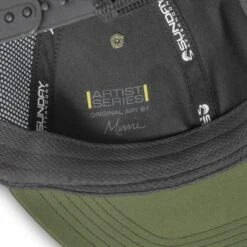 Sunday Afternoons Ancient Grove Trucker -Suday afternoons artist series patch trucker ancient grove sweatband artist stamp detail ss21 2500px