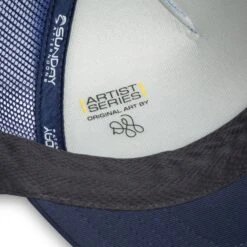 Sunday Afternoons Midnight Mountain Trucker 9 Sunday Afternoons Midnight Mountain Trucker -Suday afternoons artist series trucker midnight mountain sweatband artist stamp detail ss20 2500px